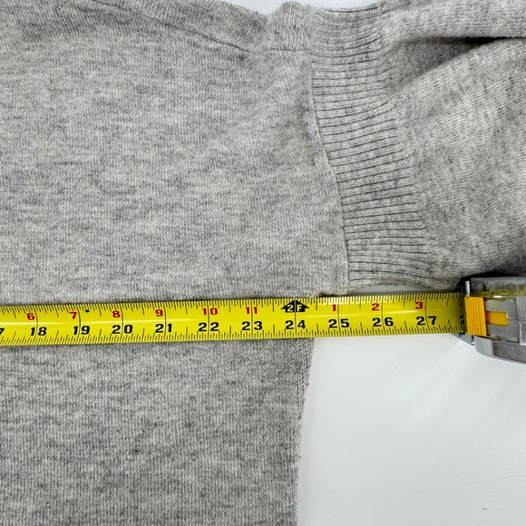 LOFT Outlet Lounge Women's Gray Knit Bell Sleeve Cottage Core Cozy Sweater XL - Picture 7 of 10